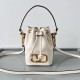 Valentino VLogo Signature Mini Bucket Bag in White Calfskin