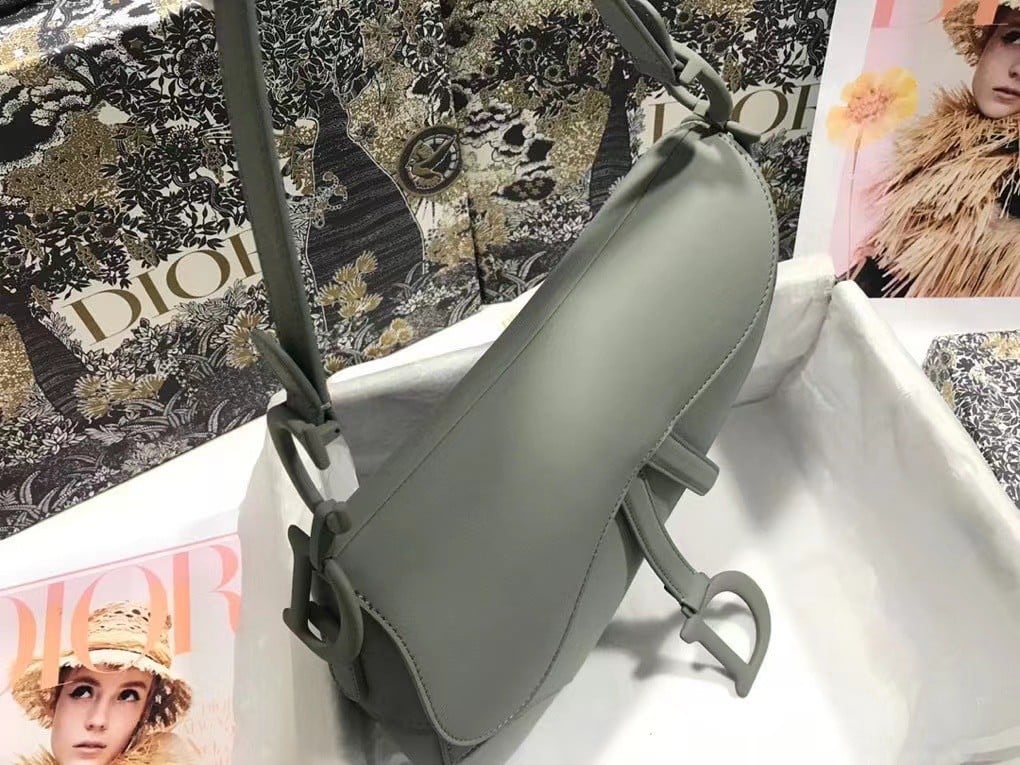 Dior Saddle Bag In Grey Ultramatte Calfskin