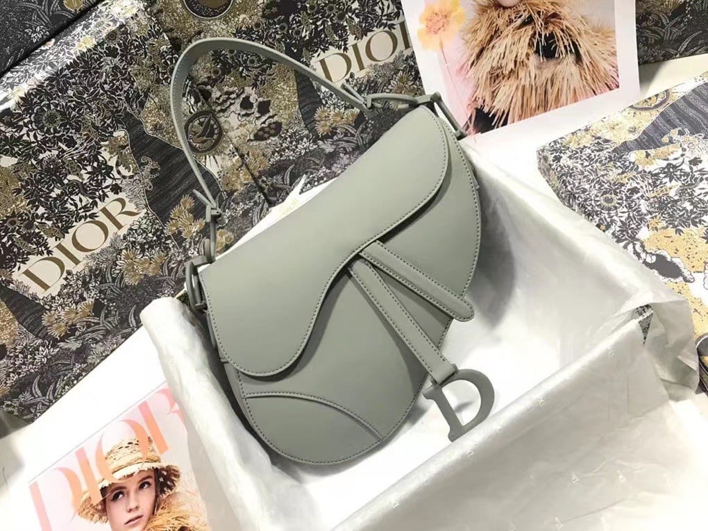 Dior Saddle Bag In Grey Ultramatte Calfskin