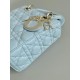 Dior Small Lady Dior My ABCDior Bag in Placid Blue Lambskin