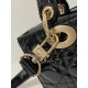 Dior Lady D-Joy Small Bag in Black Patent Calfskin