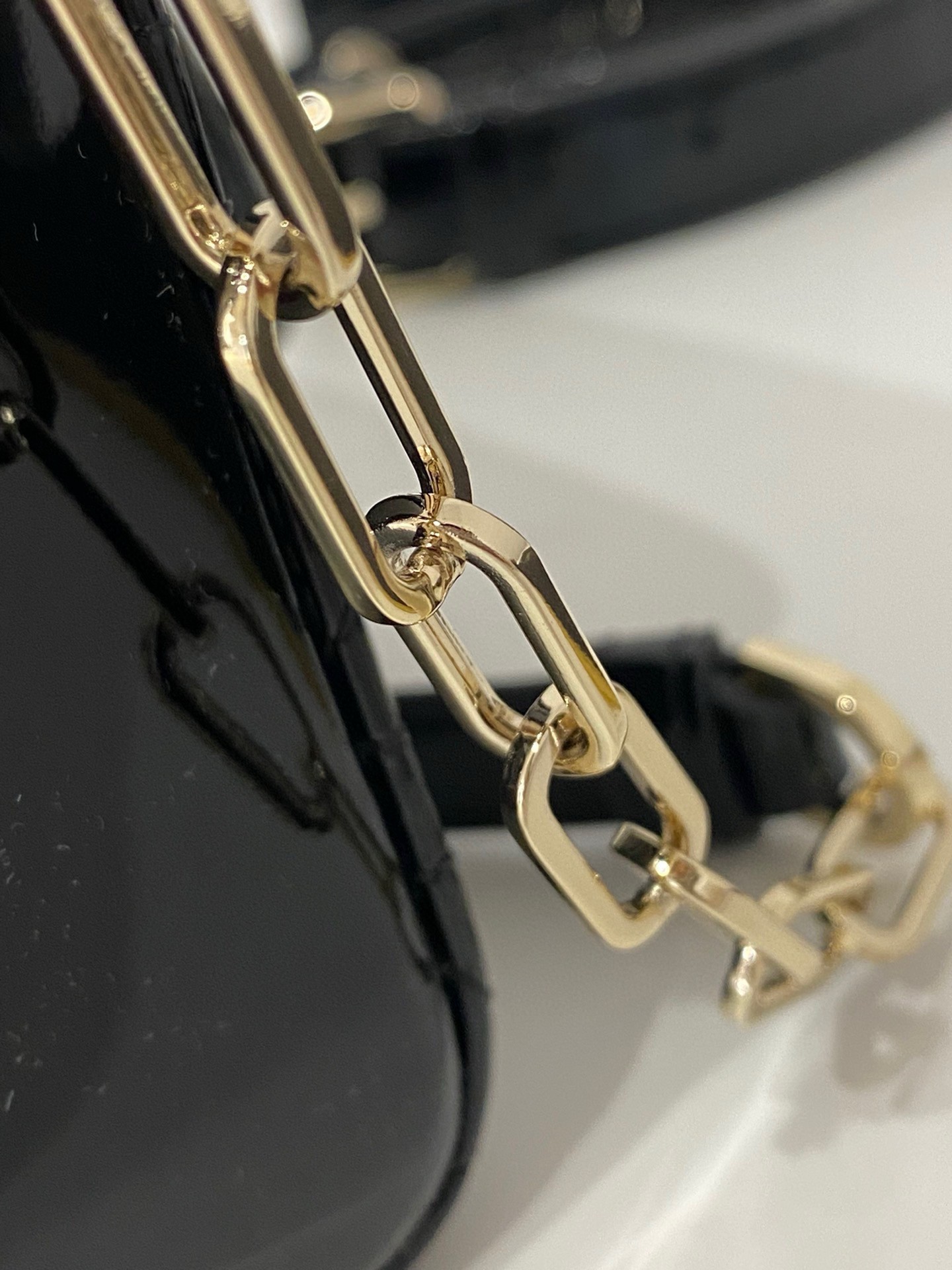 Dior Lady D-Joy Small Bag in Black Patent Calfskin