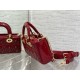 Dior Lady D-Joy Small Bag in Red Patent Calfskin