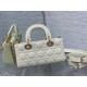 Dior Lady D-Joy Small Bag in White Patent Calfskin