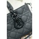 Dior Lady D-Joy Medium Bag in Black Ultramatte Calfskin