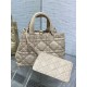 Dior Toujours Medium Bag in Beige Macrocannage Calfskin