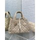 Dior Toujours Medium Bag in Beige Macrocannage Calfskin