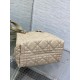 Dior Toujours Medium Bag in Beige Macrocannage Calfskin