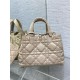 Dior Toujours Medium Bag in Beige Macrocannage Calfskin