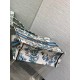 Dior Large Book Tote Bag in White and Blue Toile de Jouy Mexico Embroidery