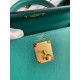 Hermes Kelly Sellier 32 Handmade Bag in Malachite Epsom Calfskin