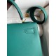 Hermes Kelly Sellier 32 Handmade Bag in Malachite Epsom Calfskin