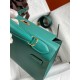 Hermes Kelly Sellier 32 Handmade Bag in Malachite Epsom Calfskin