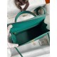 Hermes Kelly Sellier 32 Handmade Bag in Malachite Epsom Calfskin