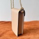 Valentino Loco Phone Case in Beige Leather with Chain