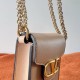 Valentino Loco Phone Case in Beige Leather with Chain