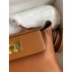 Hermes 24/24 Mini 21 Handmade Bag in Gold Evercolor Leather