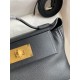 Hermes 24/24 Mini 21 Handmade Bag in Black Evercolor Leather