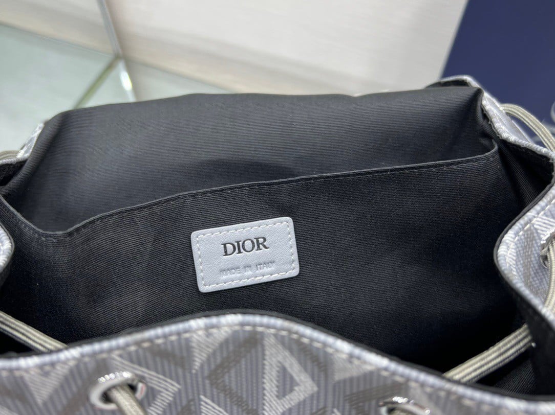 Dior Hit the Road Backpack In Gray CD Diamond Canvas