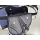 Dior Men's Mini Saddle Bag In Black CD Diamond Canvas