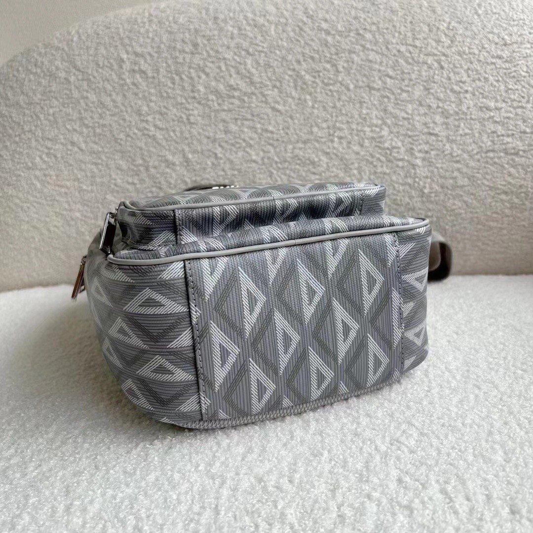 Dior Mini Rider Sling Bag In Gray CD Diamond Canvas