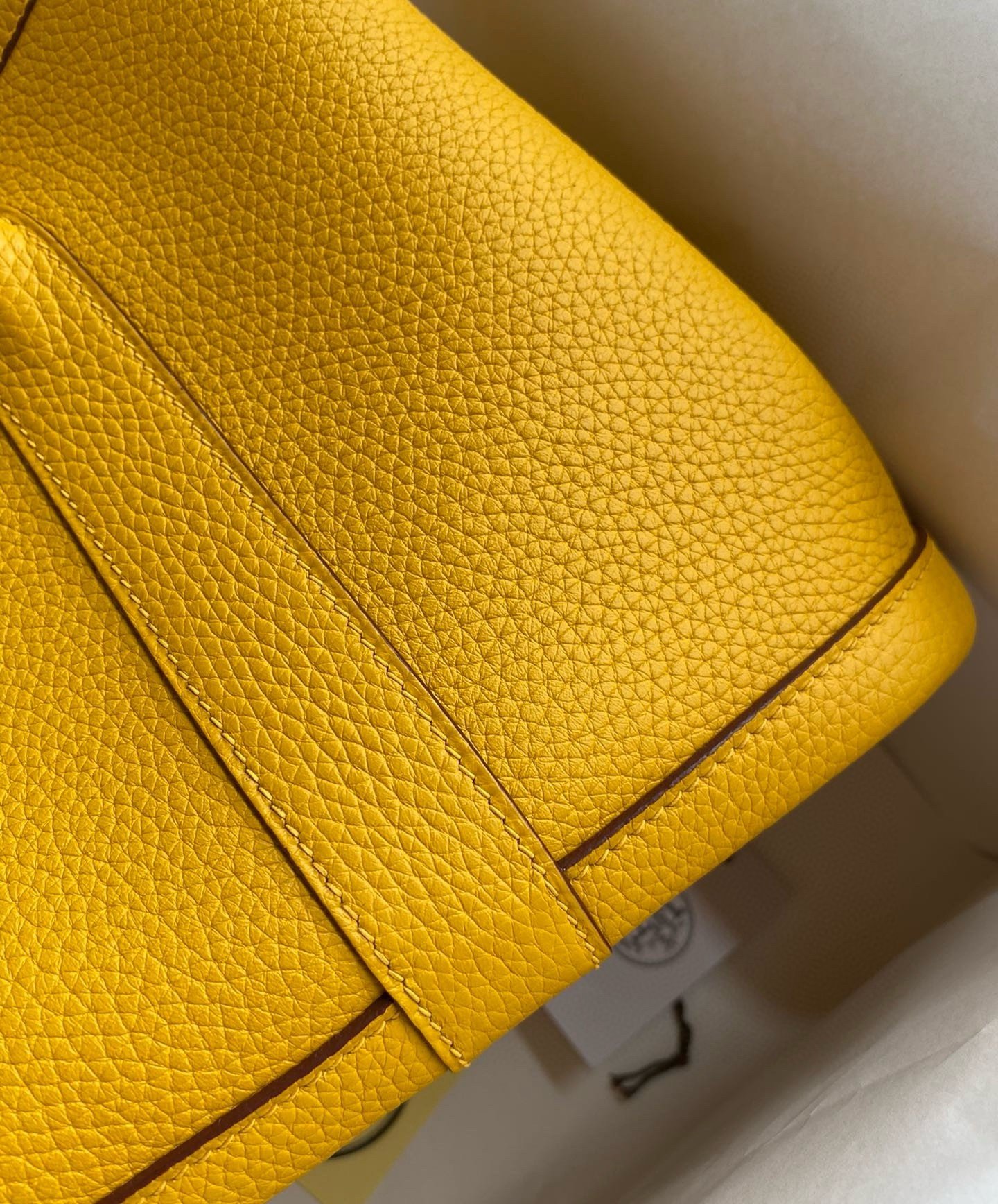 Hermes Garden Party 30 Handmade Bag in Jaune Ambre Clemence Leather