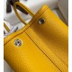 Hermes Garden Party 30 Handmade Bag in Jaune Ambre Clemence Leather