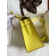 Hermes Kelly Sellier 28 Handmade Bag In Lime Epsom Calfskin