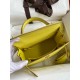 Hermes Kelly Sellier 28 Handmade Bag In Lime Epsom Calfskin