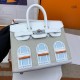 Hermes Snow Sac Faubourg Birkin 20 Sellier Limited Edition Bag