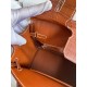 Hermes Birkin 25 Retourne Handmade Bag In Gold Matte Alligator Leather