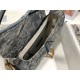 Dior Saddle Bag In Grey Toile de Jouy Reverse Jacquard