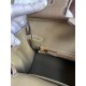 Hermes Birkin 25 Retourne Handmade Bag In Taupe Clemence Leather