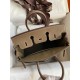 Hermes Birkin 25 Retourne Handmade Bag In Taupe Clemence Leather