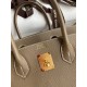 Hermes Birkin 25 Retourne Handmade Bag In Taupe Epsom Calfskin