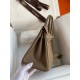 Hermes Birkin 25 Retourne Handmade Bag In Taupe Epsom Calfskin