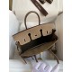 Hermes Birkin 25 Retourne Handmade Bag In Taupe Epsom Calfskin