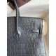 Hermes Birkin 25 Handmade Bag In Black Crocodile Niloticus Matte Skin