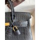 Hermes Birkin 25 Handmade Bag In Black Crocodile Niloticus Matte Skin