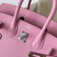 Hermes Birkin 25 Sellier Handmade Bag In Rose Confetti Epsom Calfskin