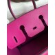 Hermes Birkin 25 Retourne Handmade Bag In Rose Purple Swift Calfskin