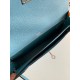 Hermes Kelly Depeches 25 Pouch in Blue Jean Epsom Calfskin