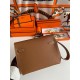 Hermes Kelly Depeches 25 Pouch in Gold Epsom Calfskin