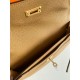 Hermes Kelly Depeches 25 Pouch in Sesame Epsom Calfskin