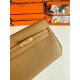 Hermes Kelly Depeches 25 Pouch in Sesame Epsom Calfskin