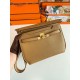 Hermes Kelly Depeches 25 Pouch in Sesame Epsom Calfskin