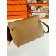 Hermes Kelly Depeches 25 Pouch in Sesame Epsom Calfskin