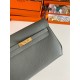 Hermes Kelly Depeches 25 Pouch in Vert Amande Epsom Calfskin