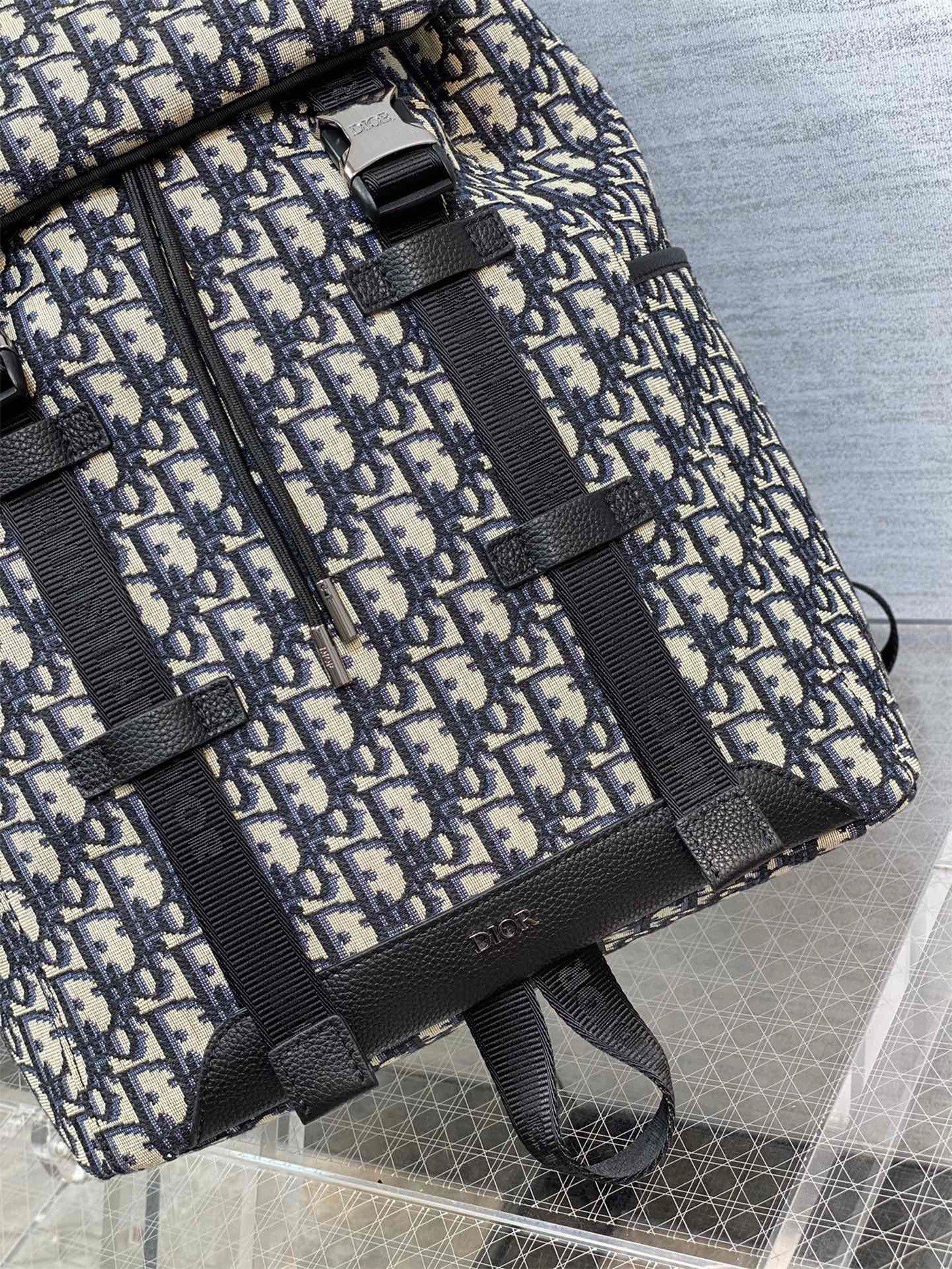 Dior Explorer Backpack In Black Dior Oblique Jacquard