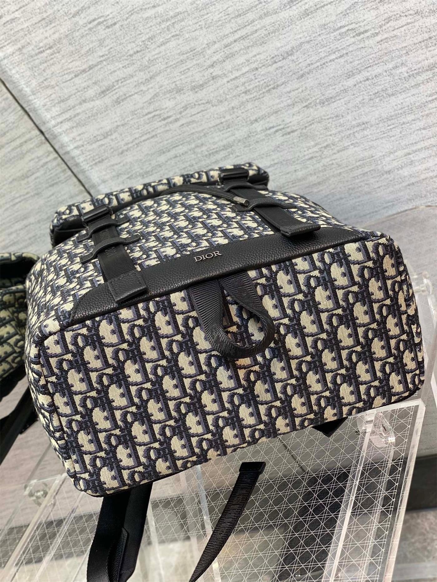 Dior Explorer Backpack In Black Dior Oblique Jacquard